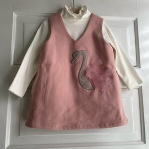 Toddler Girl Swan Jumper and Turtleneck Set Size 24 Months - Aimama
